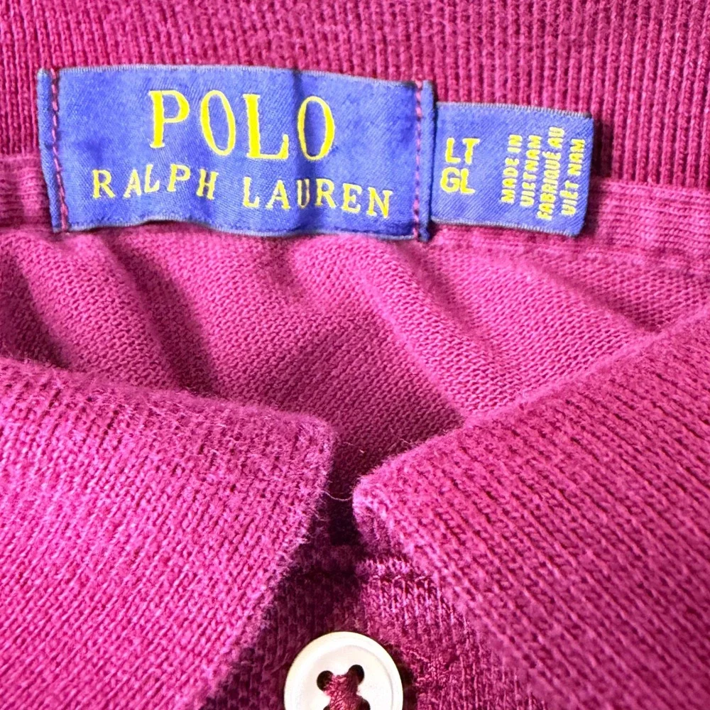 Polo Ralph Lauren Polo Shirt Men Large Tall Maroon Classic Cotton Pique Pony